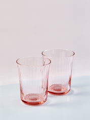 Stilleben Concave Glass - Box of 2⼁Fan Glass Rose