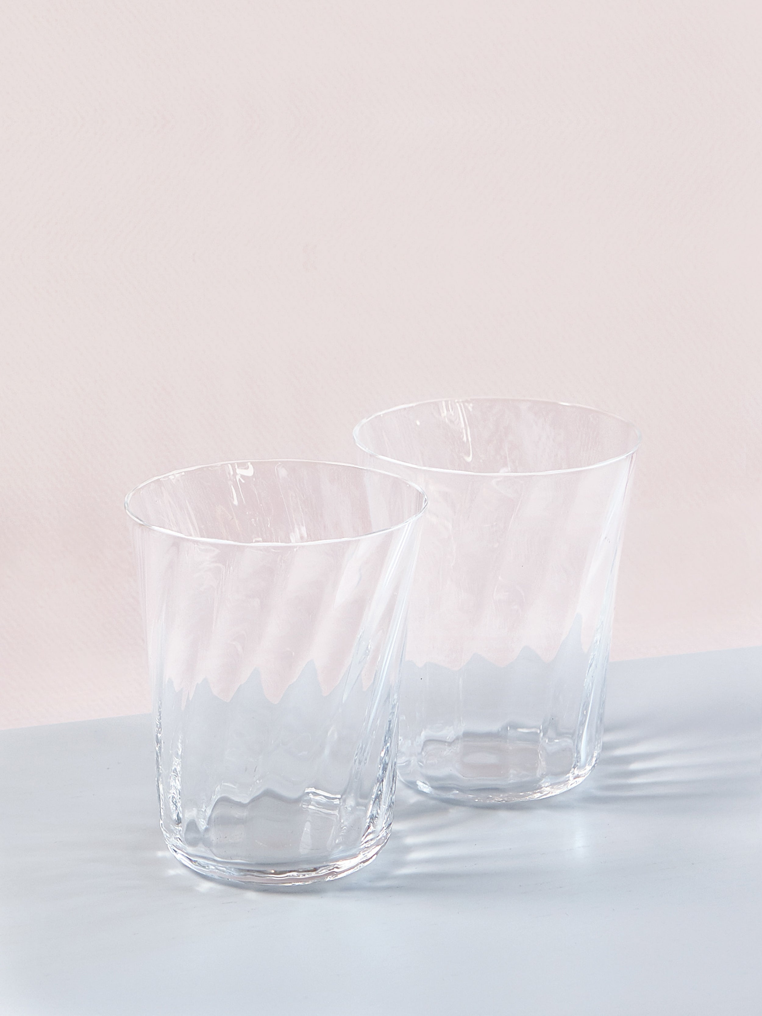 Stilleben Concave Glass Clear - Box of 2⼁Swirl Glass Clear