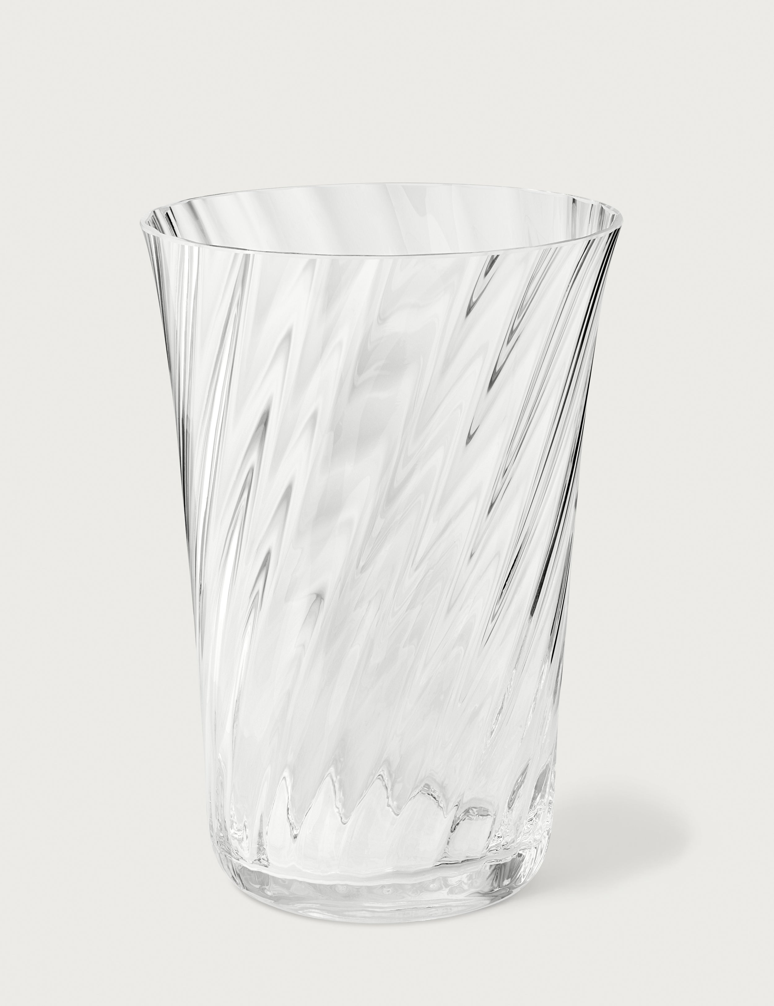 Stilleben Concave Vase - 20 cm⼁Swirl Vase Clear
