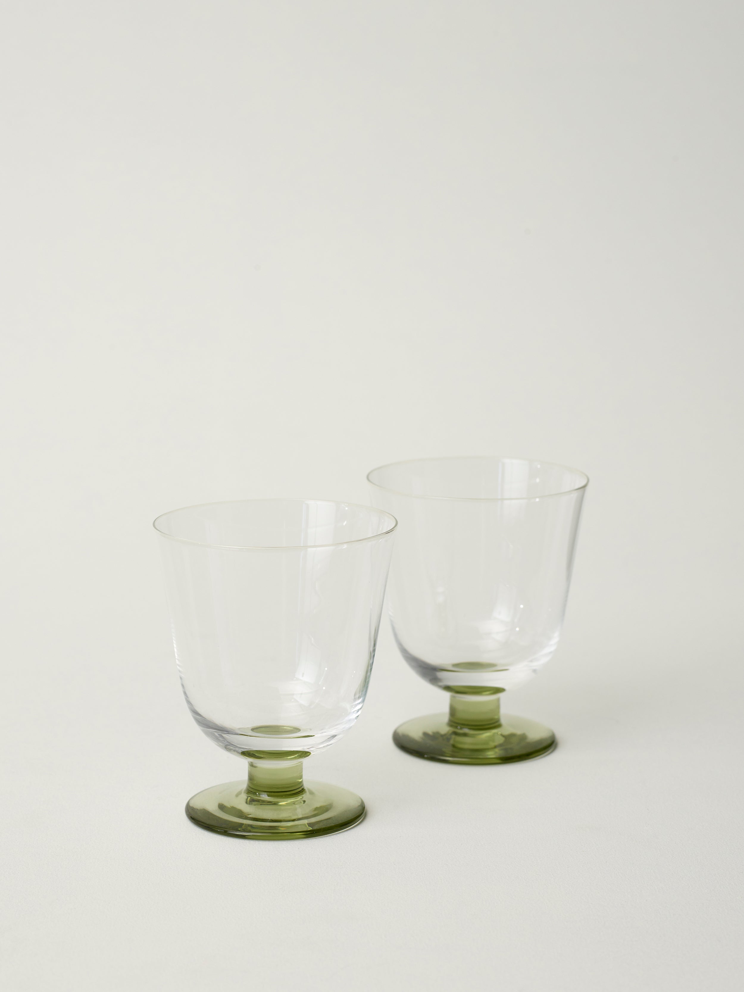 Stilleben Concave Wine Glass Color - Box of 2 Glass Moss Green