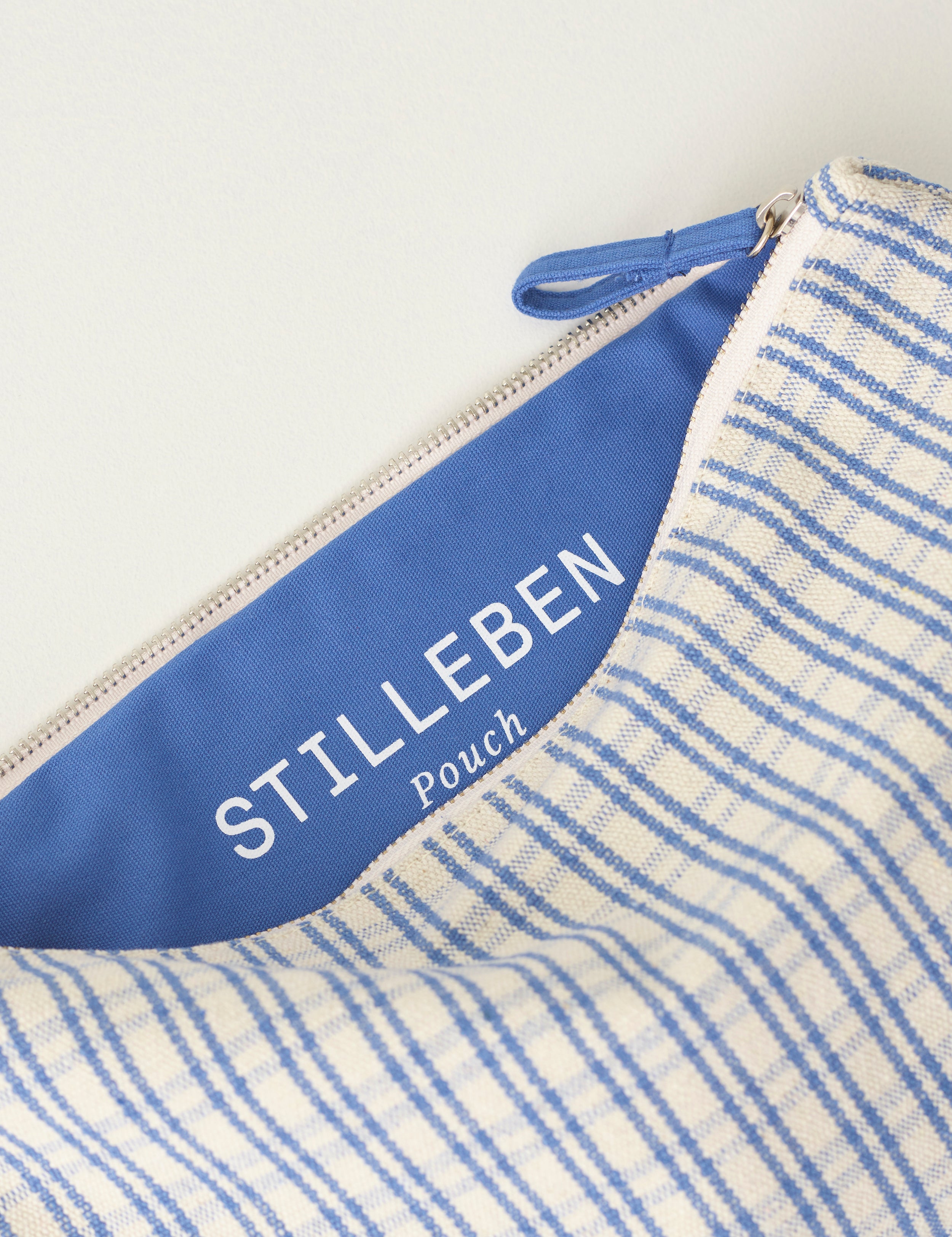 Stilleben Pouch - Large Pouch Checked Blue