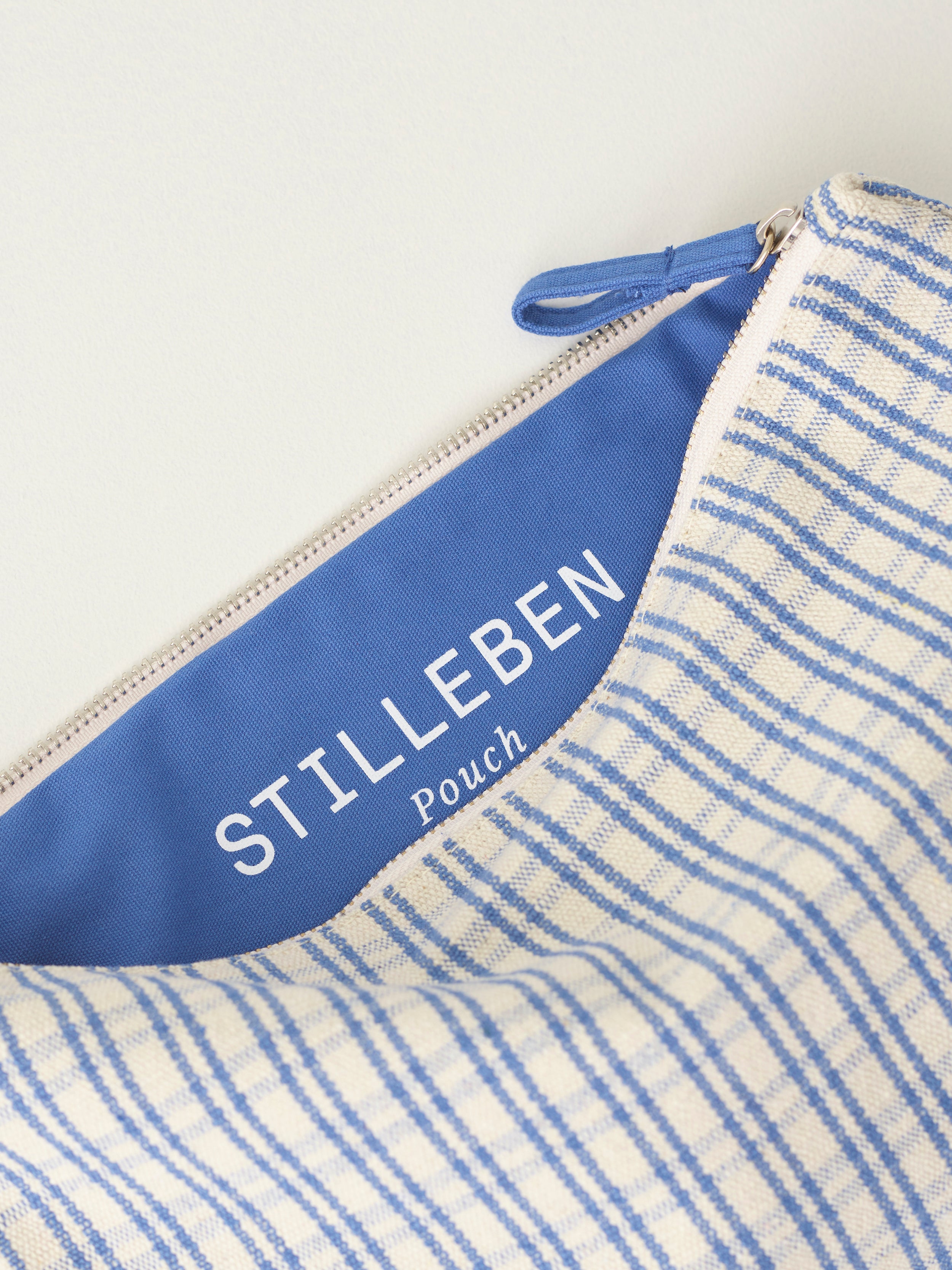 Stilleben Pouch - Large Pouch Checked Blue